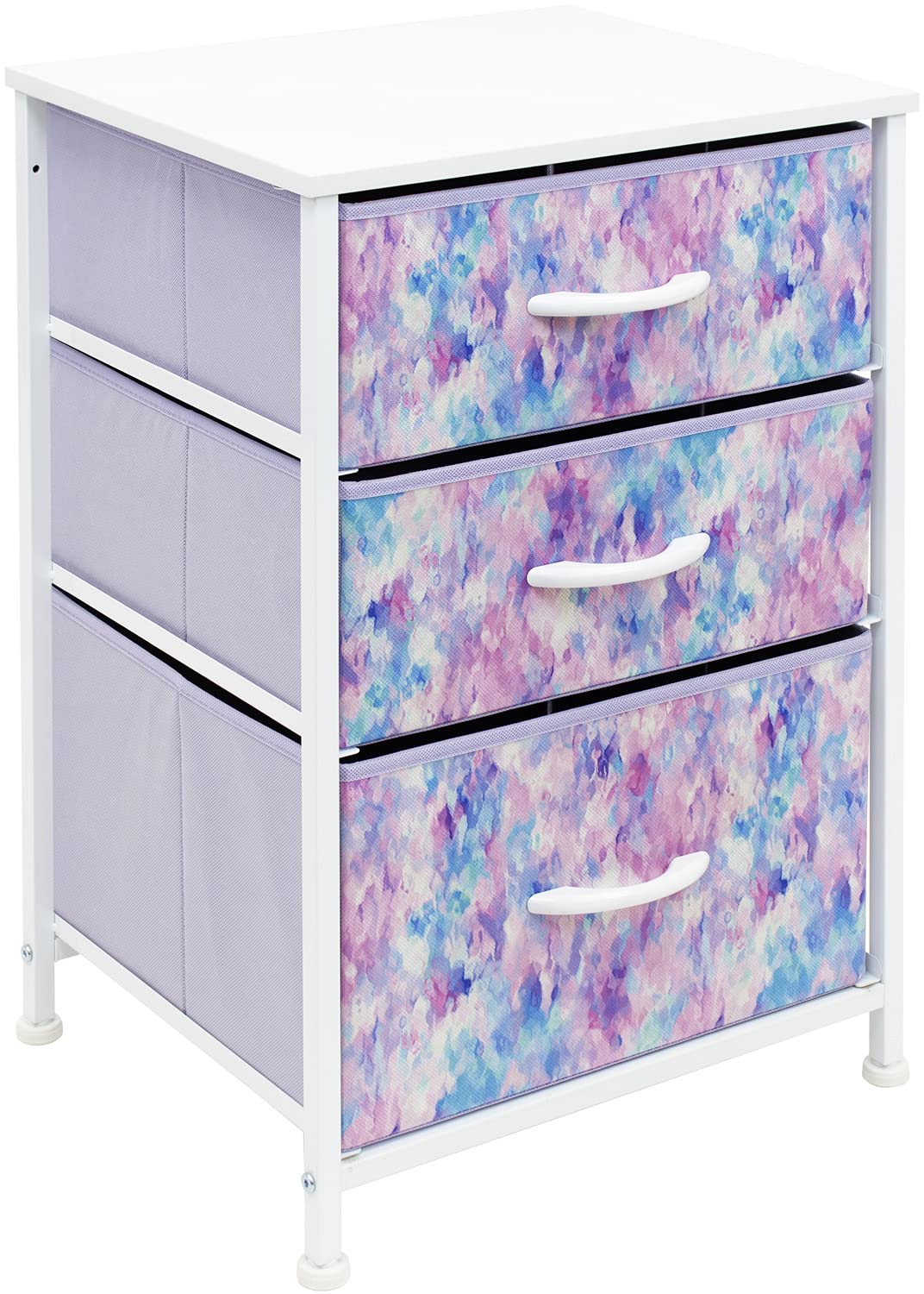 Nightstand Storage Organizer with 3 Drawers - Kids Girls, Boys Bedroom Furniture