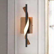 Modern Bathroom Vanity Light, 18 Inch Spiral Acrylic LED Wall Sconce