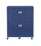 Linon Navy Blue Rolling Sadie File Cabinet