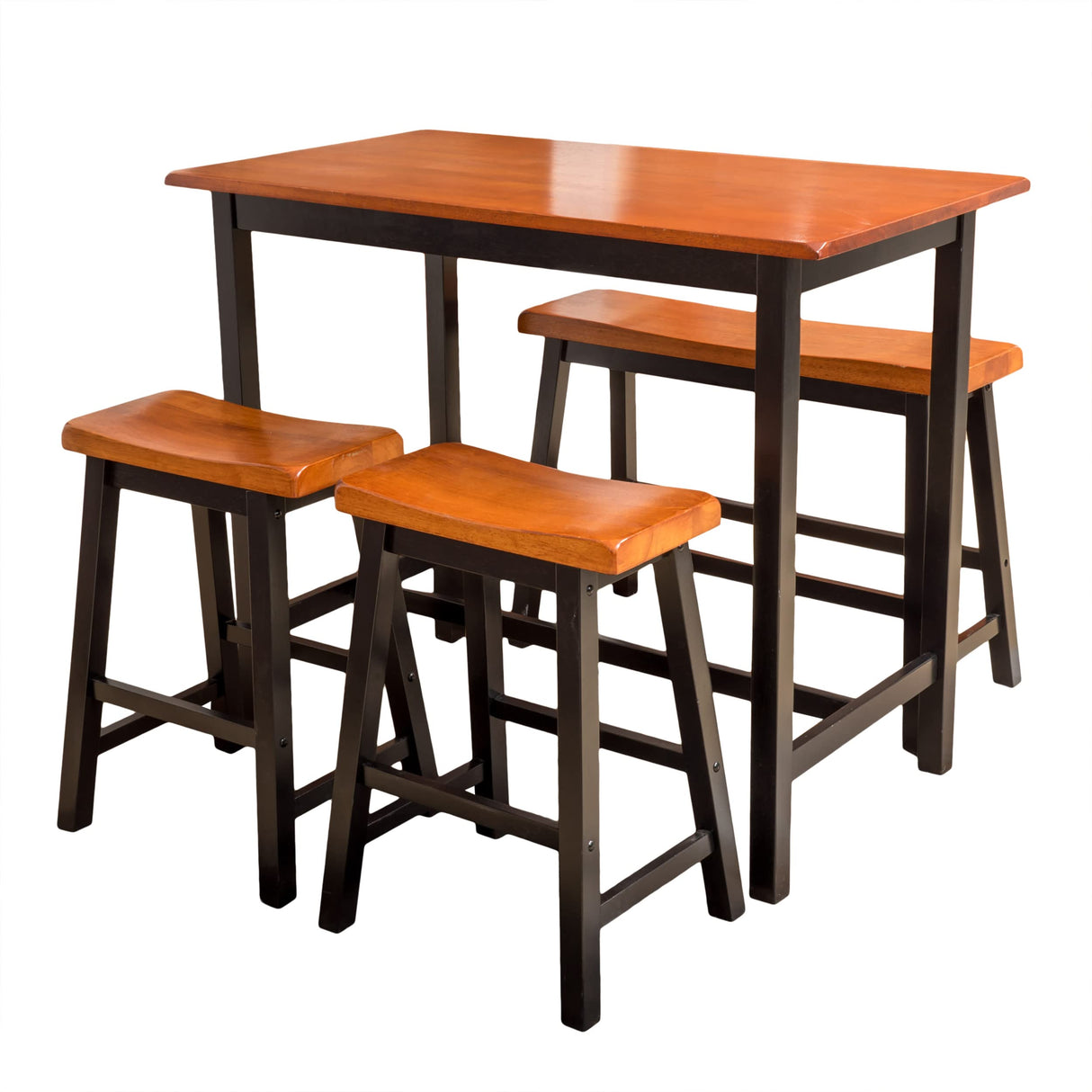 Pomeroy Wood Dining Set, 4-Pcs Set, Black