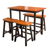 Pomeroy Wood Dining Set, 4-Pcs Set, Black