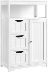 Bathroom Floor Cabinet, Free Standing Wooden Storage Organizer Multiple Tiers Storage