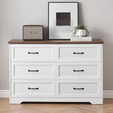 Modern 6 Drawers Dresser, Chest of Drawers Closet Organizers and Storage Clothes