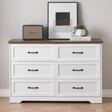 Modern 6 Drawers Dresser, Chest of Drawers Closet Organizers and Storage Clothes