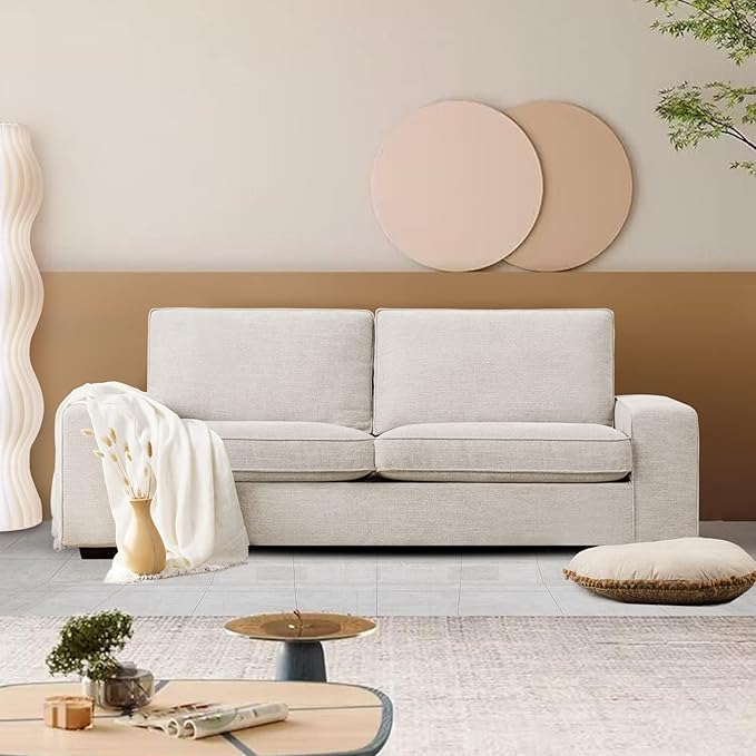 71.25" Modern Sofas for Living Room, Chenille Loveseat Couch with Solid Wood