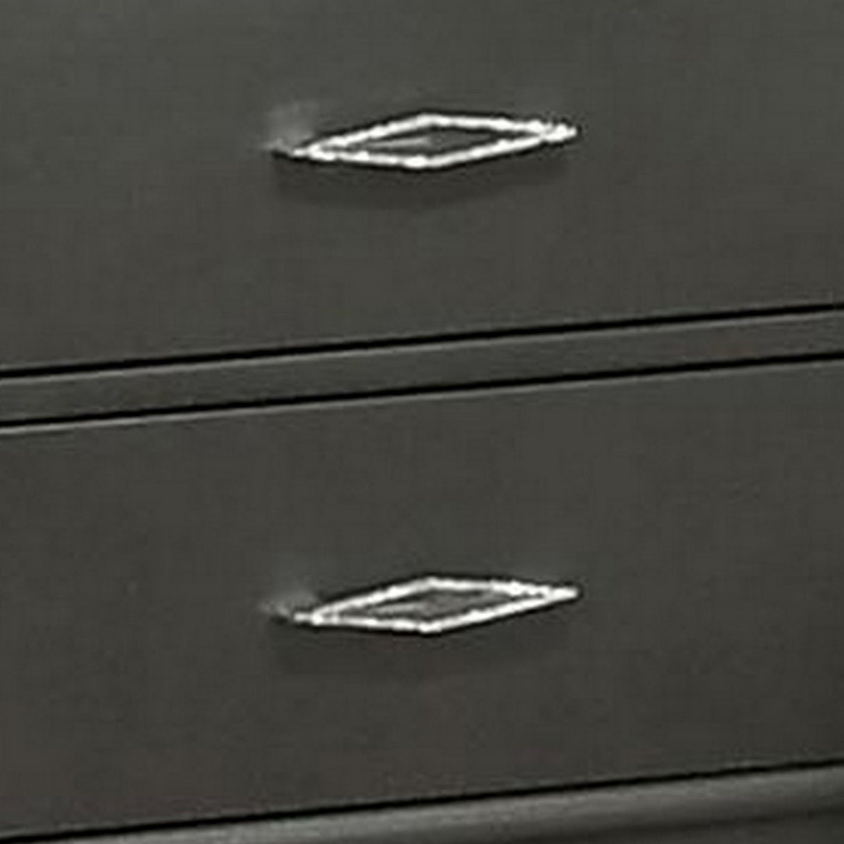 23 Inch Nightstand, 2 Drawers, Bracket Feet