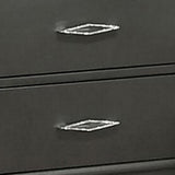 23 Inch Nightstand, 2 Drawers, Bracket Feet