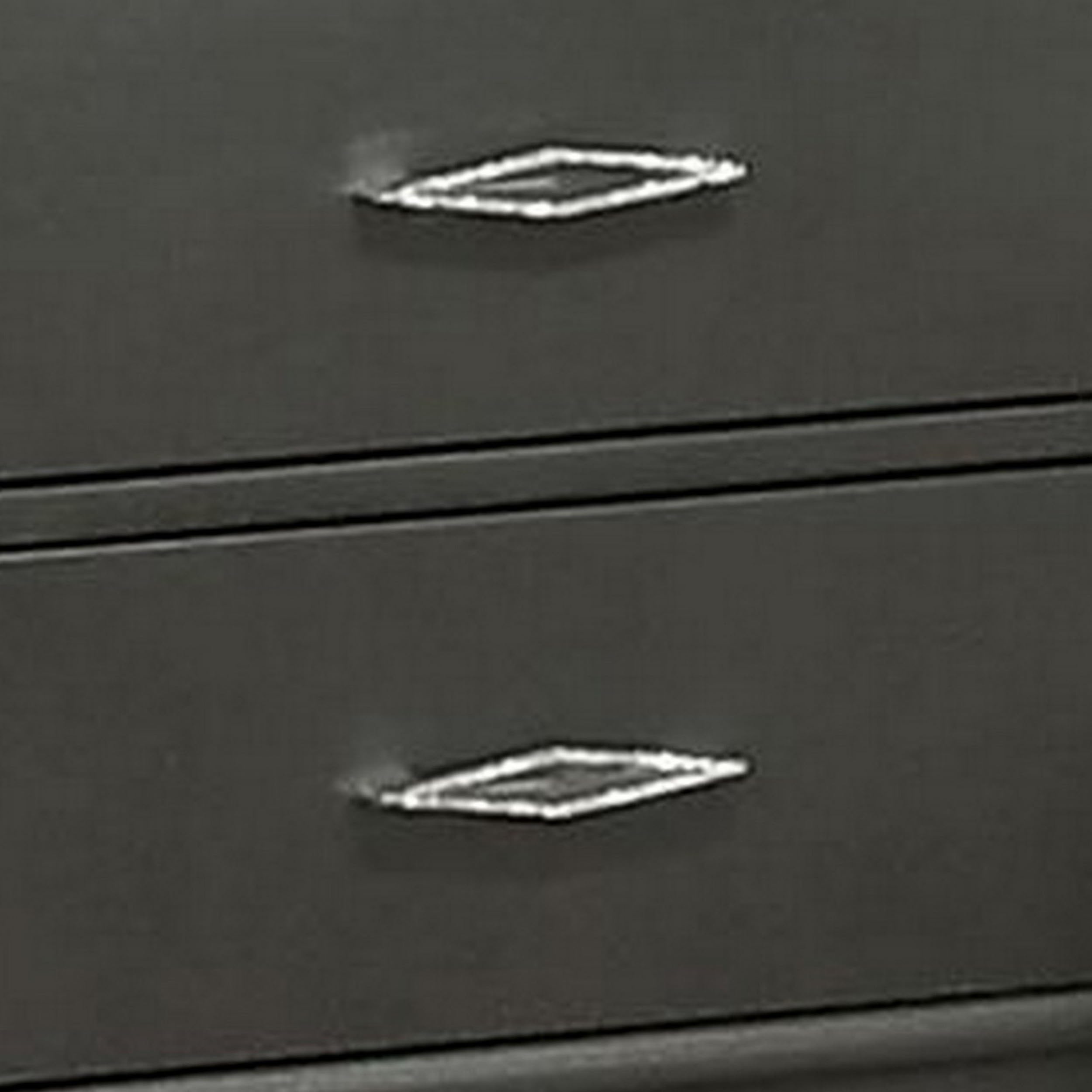 23 Inch Nightstand, 2 Drawers, Bracket Feet