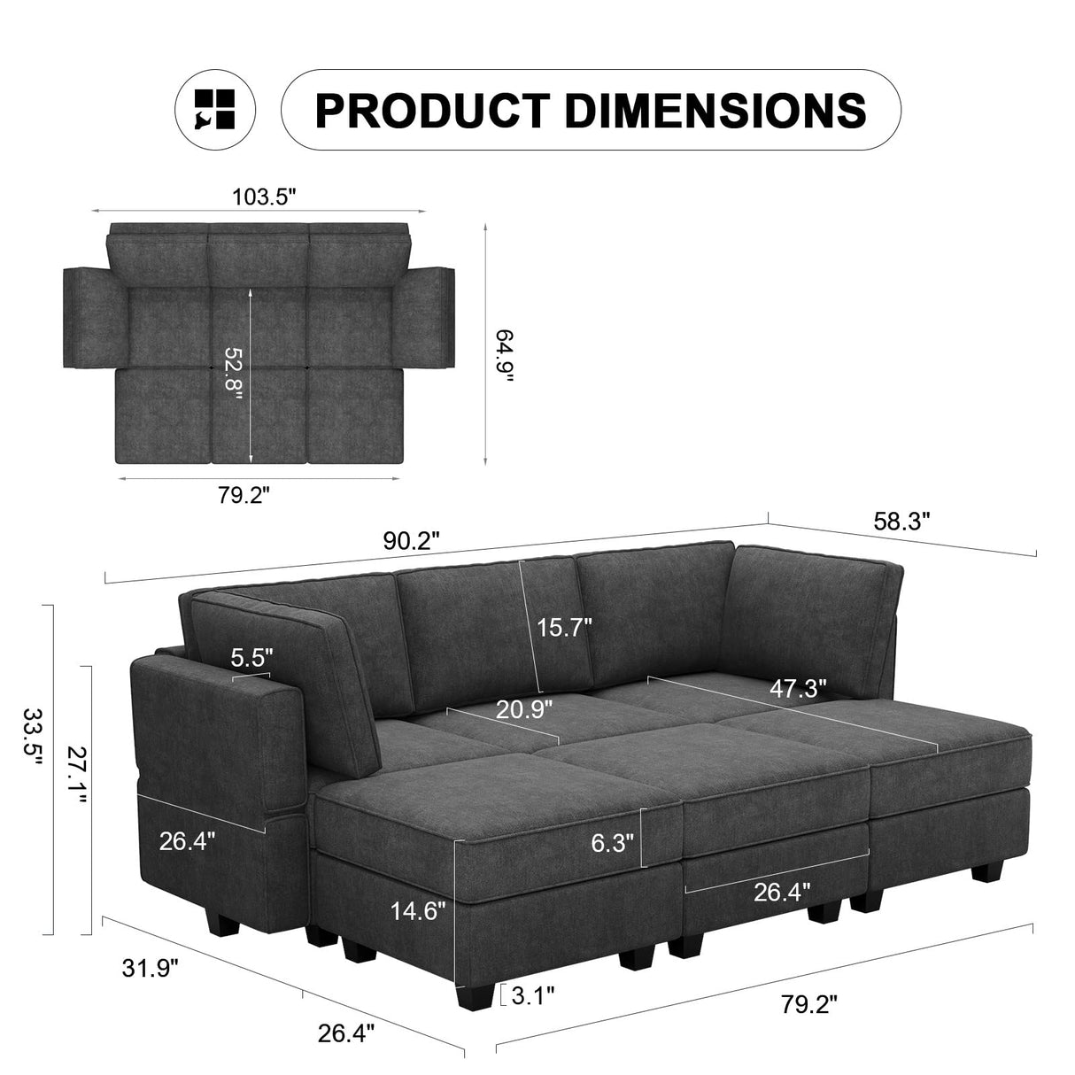 Modular Sofa Bed Module Sectional Sleeper Sofa Convertible Sectional Couch Bed Set