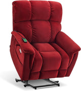 Large-Wide Dual Motor Power Lift Recliner Chair, Massage and Dual Heating for Elderly People