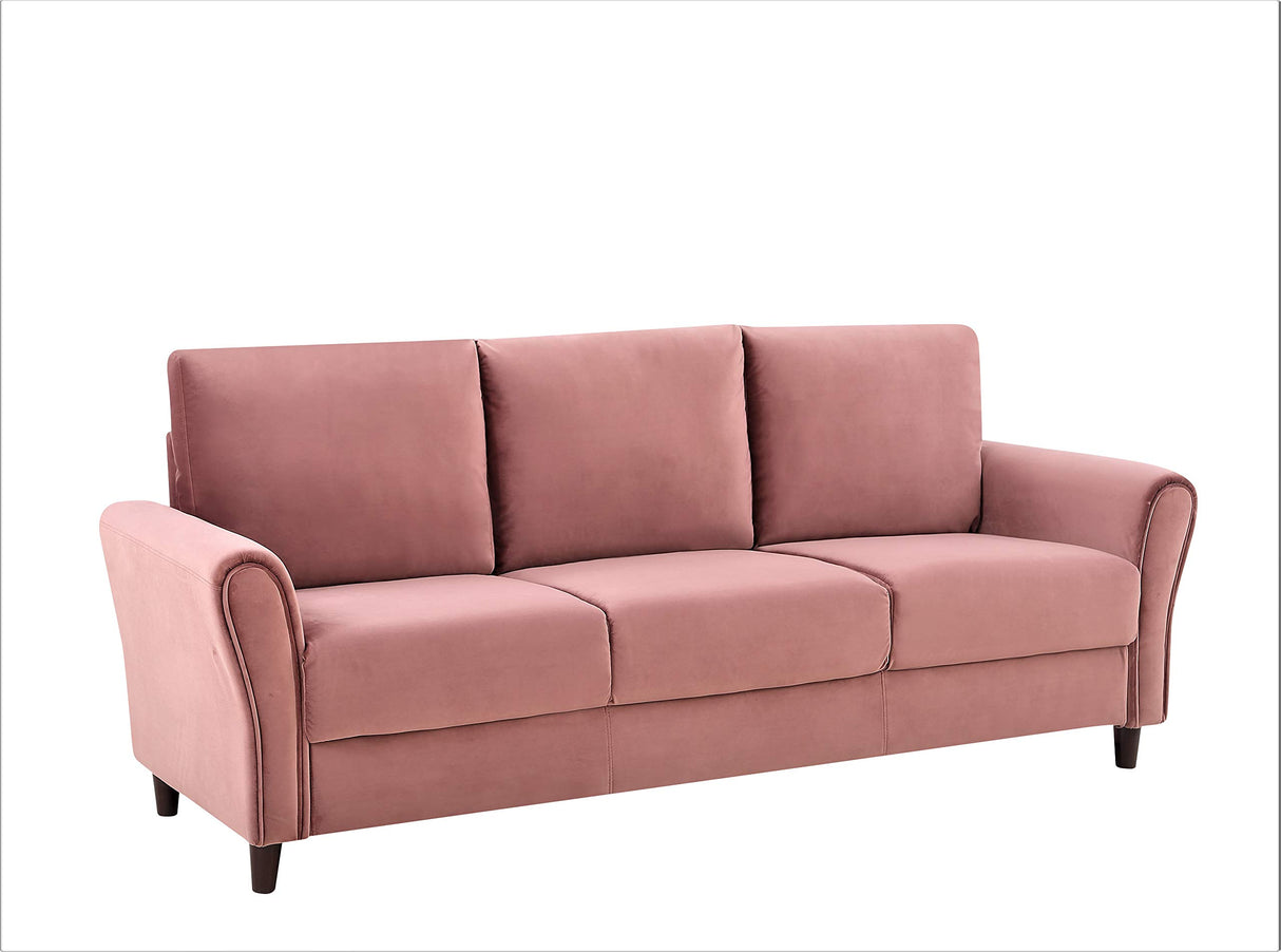 Celestia Mid Century Modern Upholstered Sloped Arms Living Room, Loveseat & Sofa