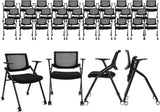 20 Pack Stackable Conference Room Chairs with Wheels and Paddle,