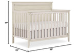 Bayfield 5-in-1 Convertible Crib in Glazed Brush White, JPMA, and Greenguard Gold