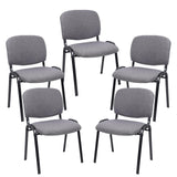 Waiting Room Stacking Chairs with Upholstered Fabric Seat and