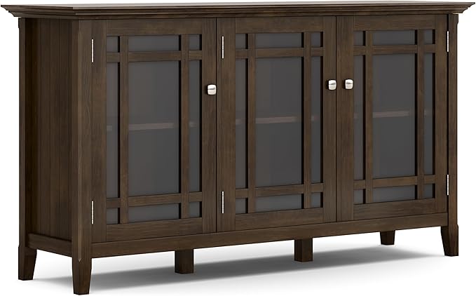 Bedford SOLID WOOD 32 inch Wide Rustic Low Storage Media Cabinet in Dark