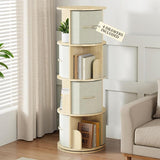 Rotating Bookshelf Tower, Solid Wood Rotating Bookshelf, 4 Tier Spinning Bookshelf