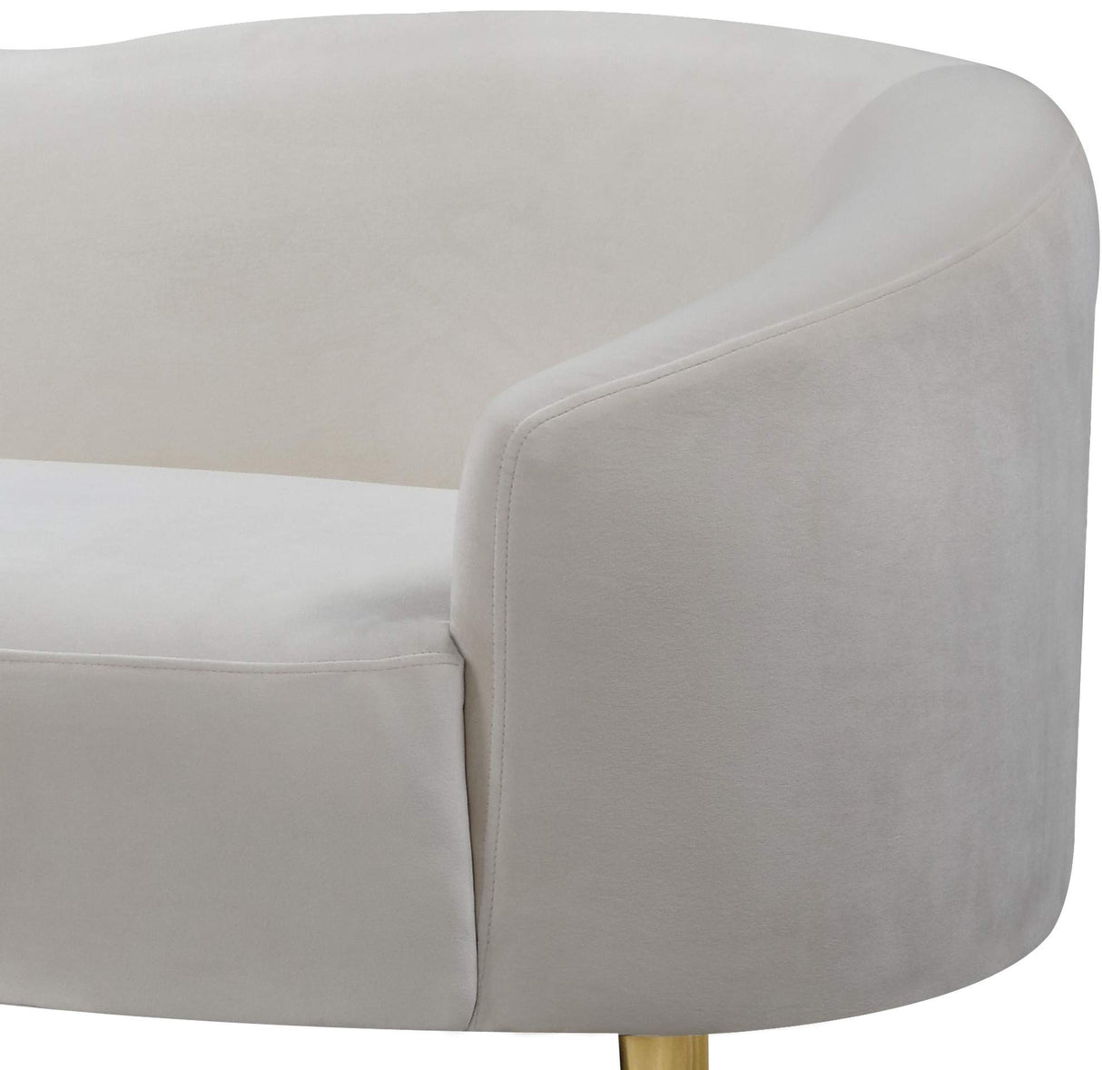 Ritz Collection Modern | Contemporary Velvet Upholstered Loveseat