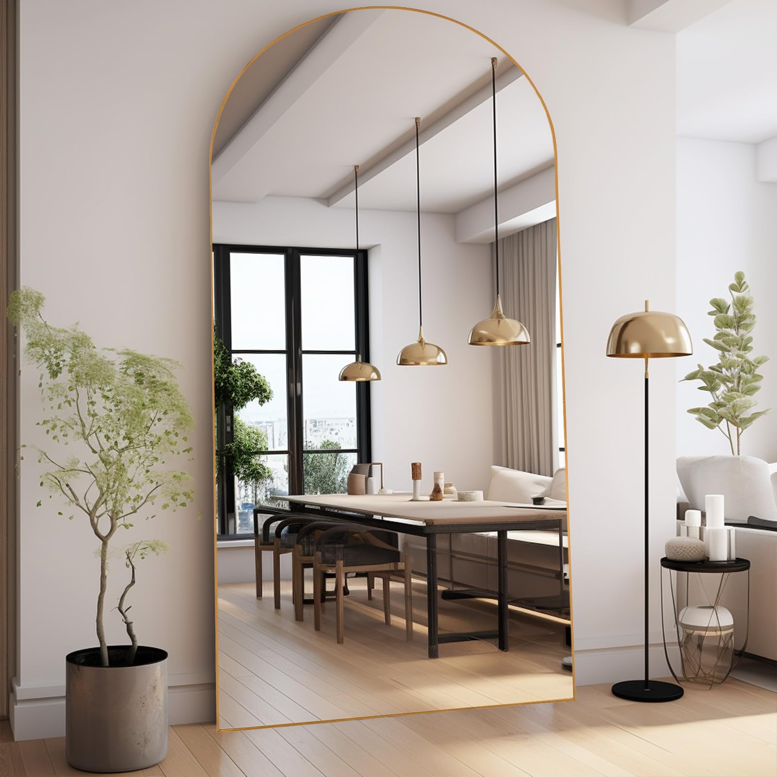 Arched Full Length Mirror, Oversized Floor Mirror