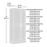 Miscellaneous Swing Out Door Storage pantry cabinets, L: 32.17" x W: 17.13" x H: 72.09"