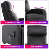 Massage Modern Adjustable Heated Recliner Home Theater Single Sofa Chair Lounge