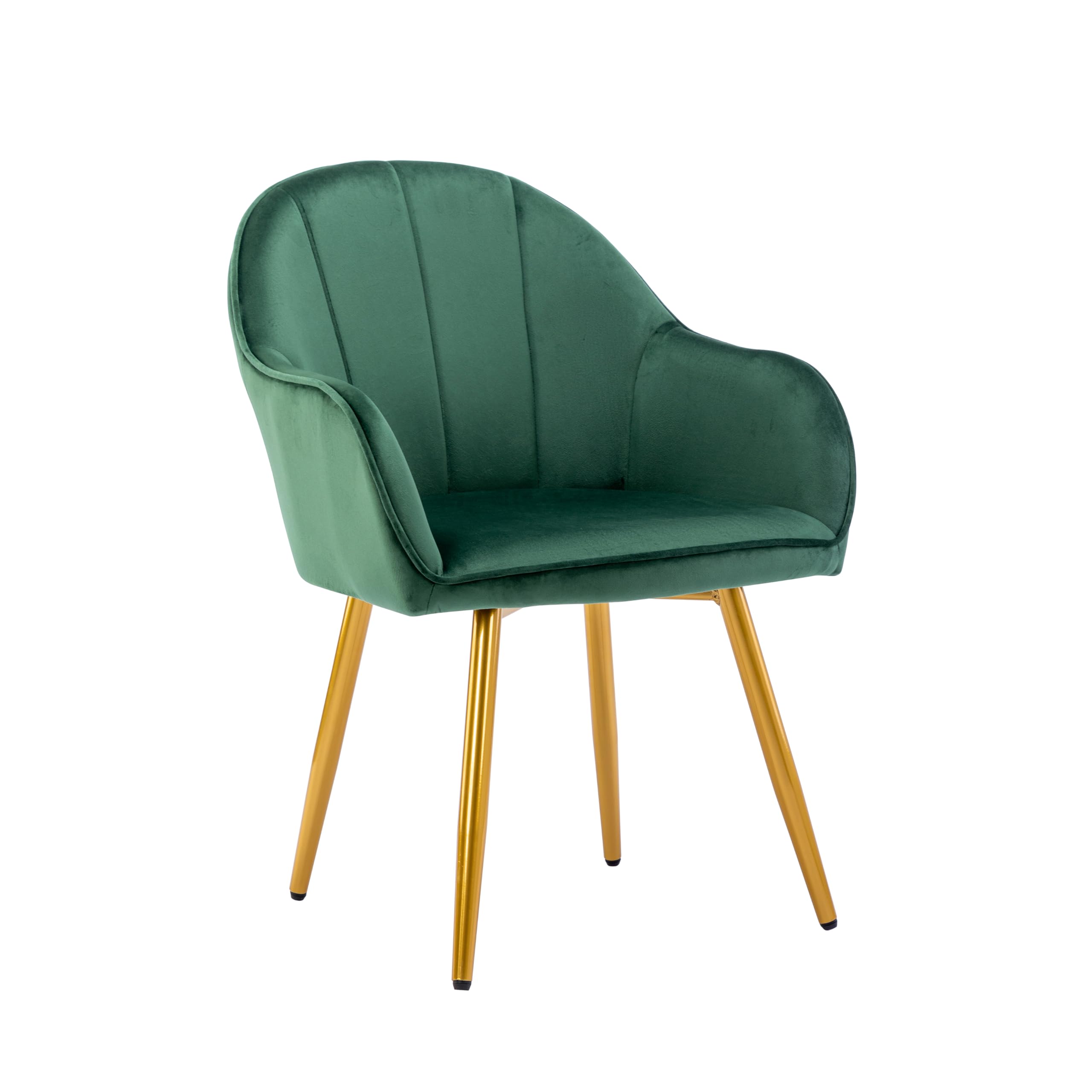Yari Dining Room Chair with Luxurious Velvet Upholstery and Gilded Chrome Legs (Sleek