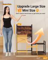 8-Height Adjustable Elevated Dog Bowl Stand with Storage Cabinet