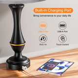 Touch Lamps for Bedrooms Set of 2 - Nightstand Table Lamp with USB C+A, 3 Way Dimmable Bedside