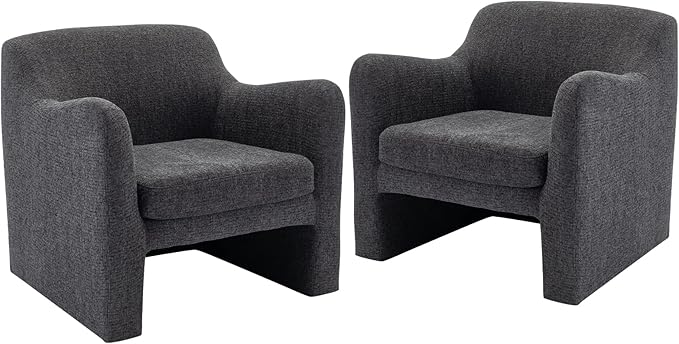 Modern Upholstered Accent Chair Armchair with Pillow, Fabric Reading Living Room