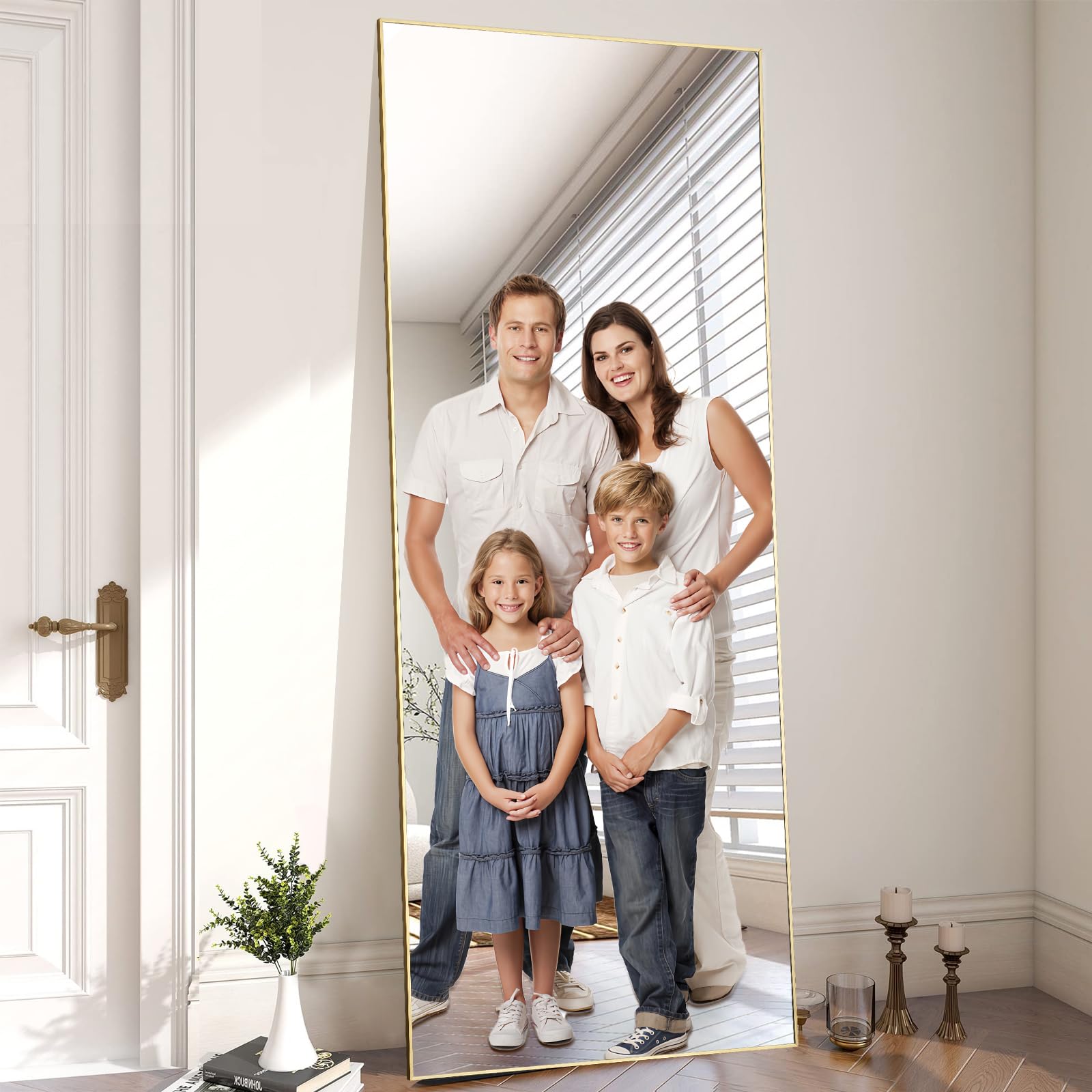 71"x30" Square Full-Length Mirror, Oversized Superbig Floor Mirror for Hanging
