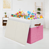 Toy Box with Lid, Sturdy Toy Storage Chest Bin Boxes Organizer Basket