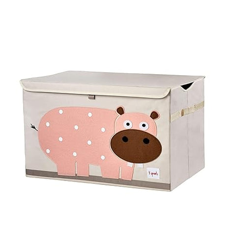 Toy Chest for Kids with Lid and Handles - Collapsible Toy Storage Bin/Trunk/Box/Basket