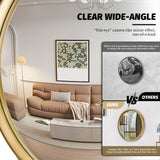 12" Gold Round Convex Mirror - Decorative Wall Mirror