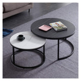 End Tables Morden Sofa Coffee Side Table 2 Piece Occasional Tea Tables Nest of Tables