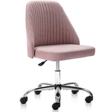 MCQ Office Desk Chair, Modern Cute Rolling Vanity Swivel Task Chairs with Wheels