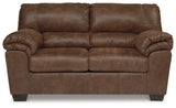 Bladen Faux Leather Loveseat, Brown