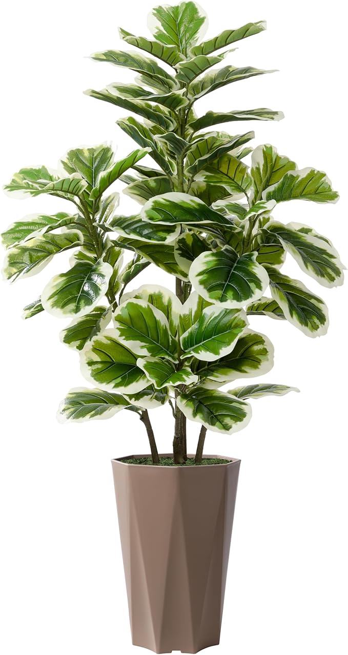Artificial Fiddle Leaf Fig Plant Indoor 5FT Faux Rubber Tree with