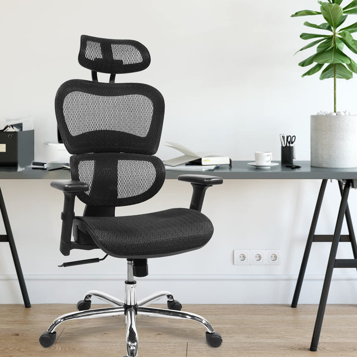 Office Chair, High Back Mesh Chair Computer Desk Chair with Lumbar Support and 3D