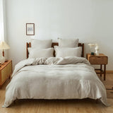 100% Linen Duvet Cover Set, Natural French Flax Linen Duvet Cover Twin Size