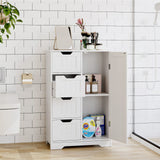 Bathroom Floor Cabinet,Storage Cabinet with 4 Drawers 1 Cupboard