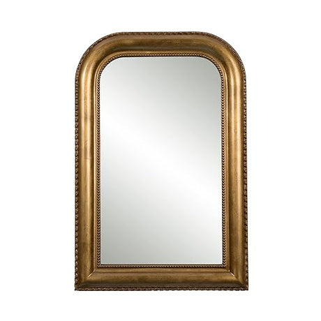 Hills Gold Ornate Mirror - Metal Framed 16x24 inch Antique Brass Mirror - Decorative Scalloped Edge for Bathroom, Vanity, or Bedroom - Hanging Horizontal and Vertical Rectangle Frame