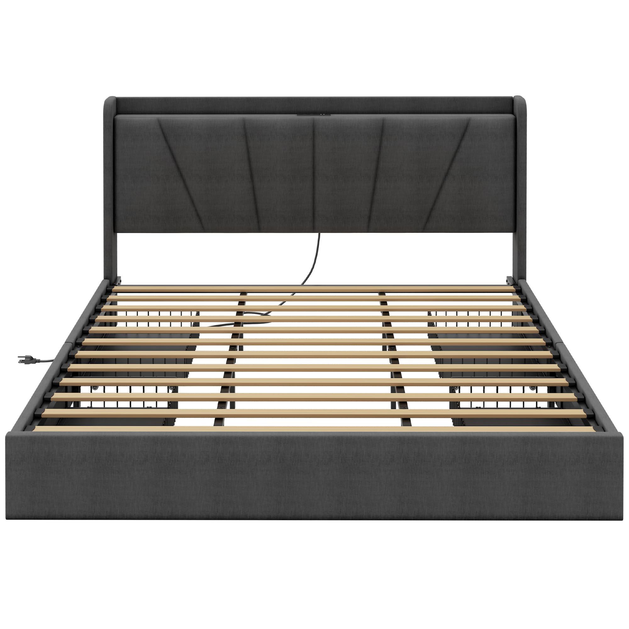 King Bed Frame and Upholstered Headboard