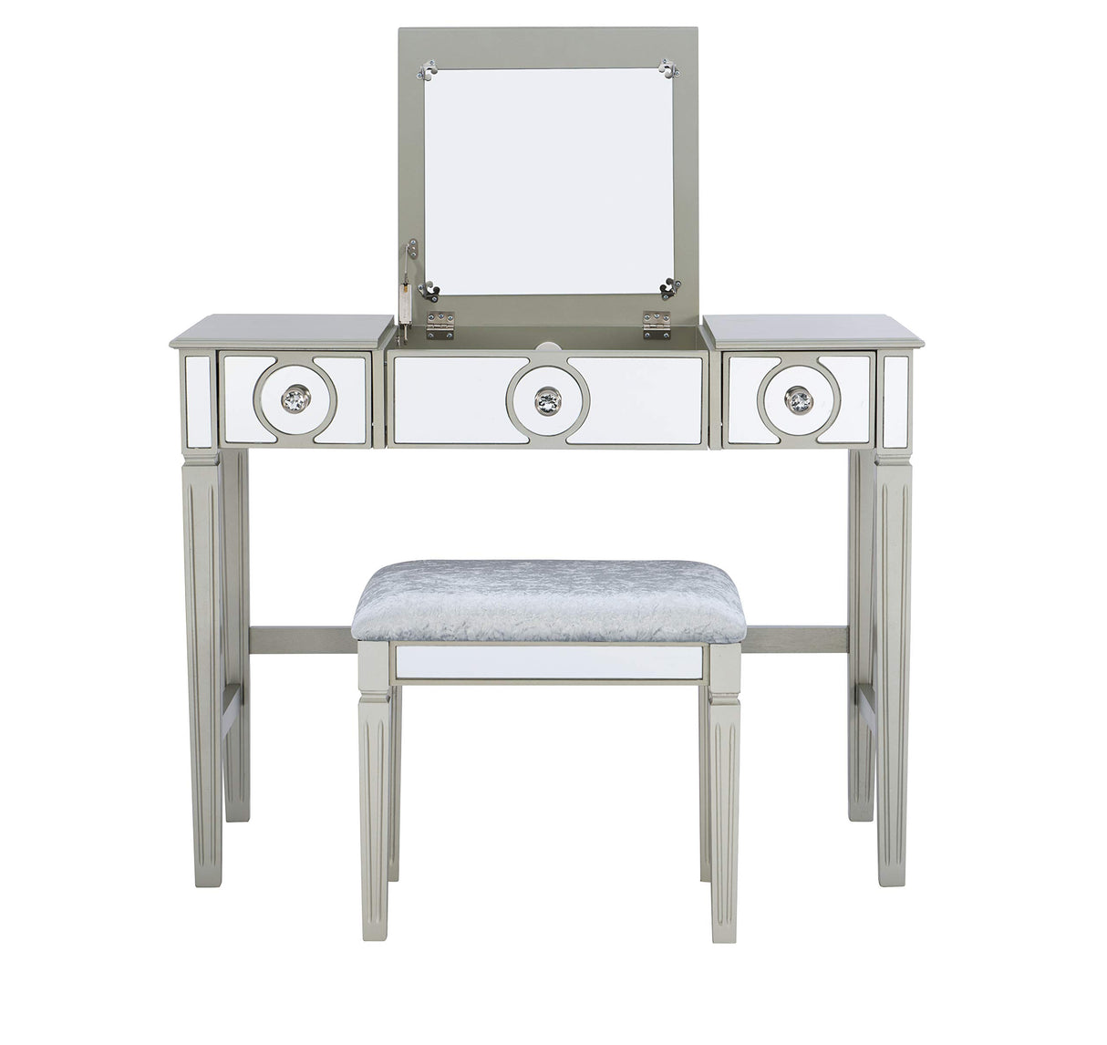 Home Décor Vanity Set Silver