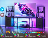 TV Stand for 40-60 Inch TVs with LED Lights & Power Outlets