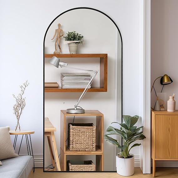 Arched Full Length Mirror, Oversized Floor Mirror