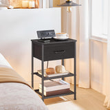 Nightstands Set of 2 with Charger Station, End Tables with USB Ports & Outlets