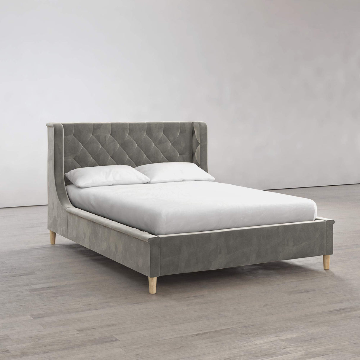 Monarch Hill Ambrosia Gray Full Size Upholstered Bed,