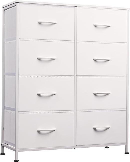 Fabric Dresser for Bedroom, Tall Dresser with 8 Drawers, Storage Tower with Fabric Bins