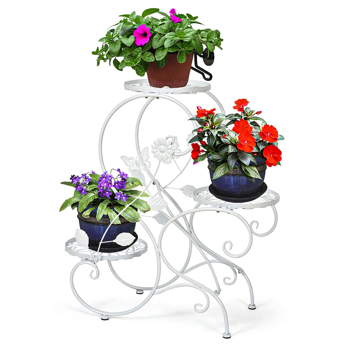 3 Tier Tall Plant Stand Outdoor Flower Stand Flower Pot Holder Display for