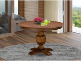 FE3-0N-TP Ferris Modern Kitchen Table - a Round Dining Table Top with Pedestal Base