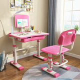 Kids Desk and Chair Set, Height Adjustable Kids Study Desk for Bedroom